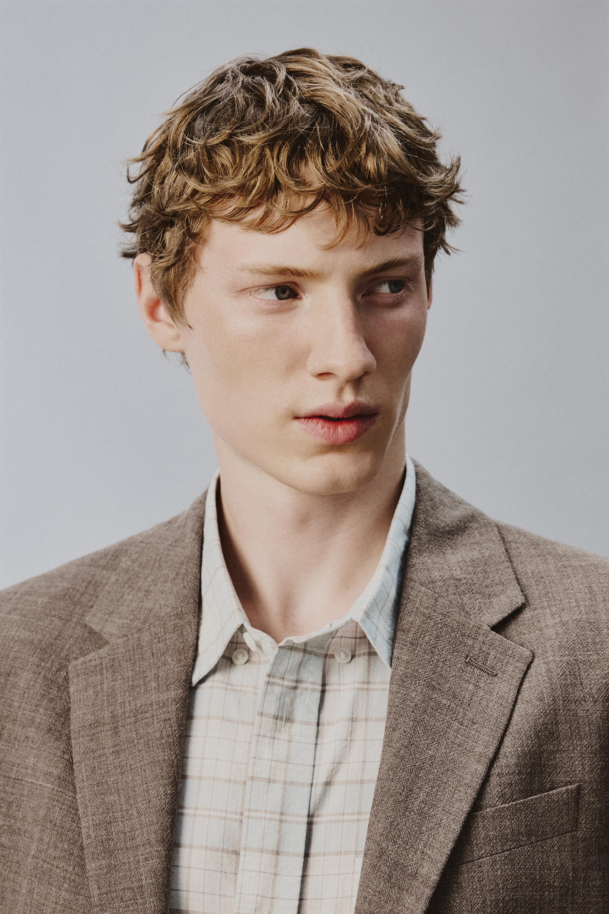 100% WOOL TEXTURED SUIT BLAZER